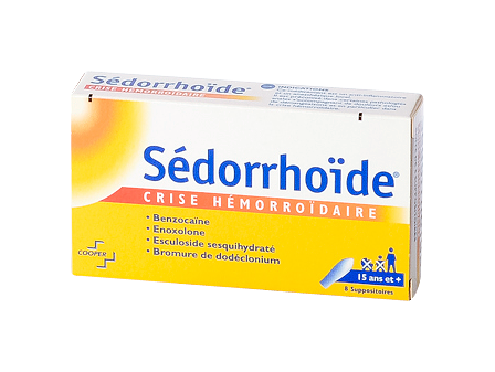 SEDORRHOIDE CRISE HEMORROIDAIRE 8 SUPPOSITOIRES